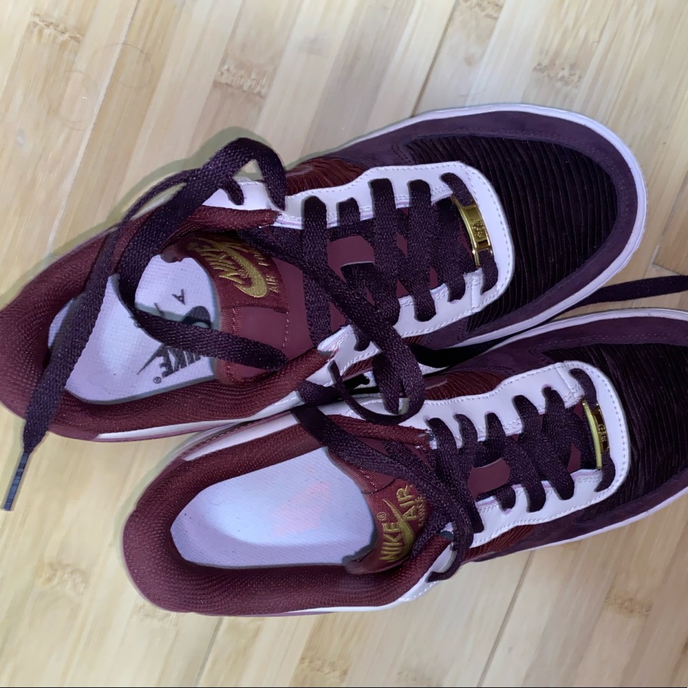Purple red color way Nike Air Force 1